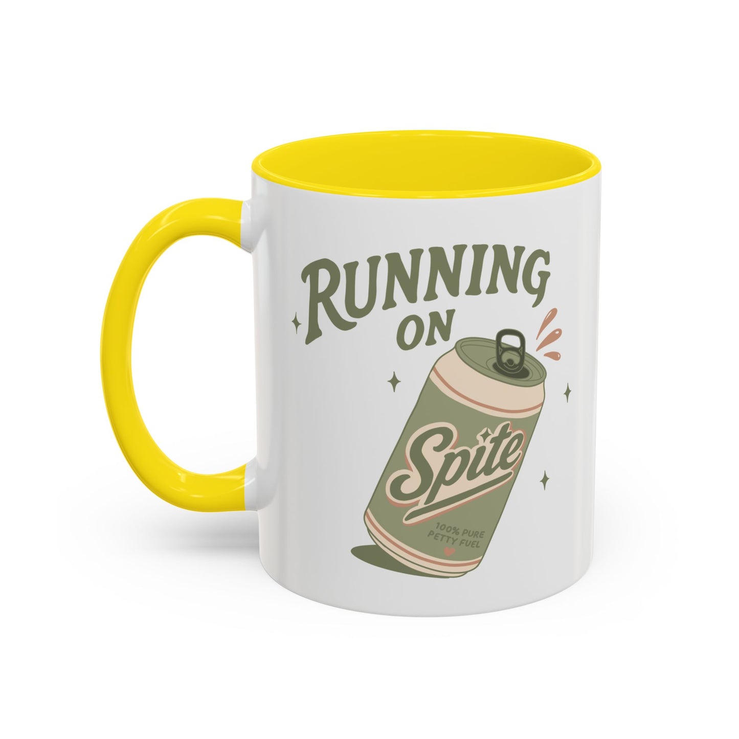'Running on Spite' -  Retro Soda Can Accent Mug (11/15oz)