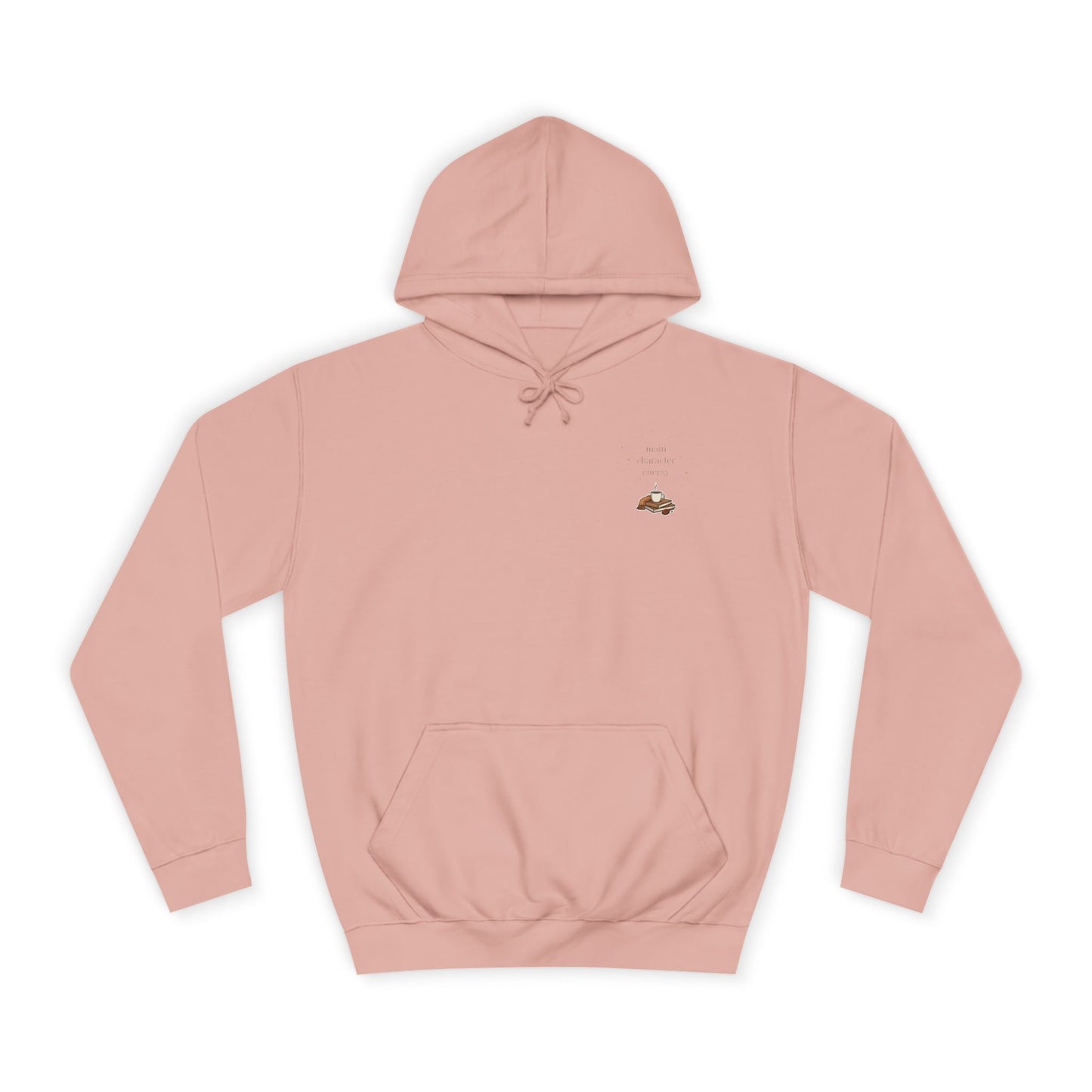 Cosy Campus Hoodie  'Main Character Energy'  Book Lover College Sweatshirt