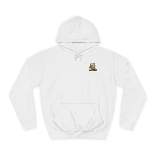 Cosy Window Nook Hoodie  Vintage Books & Tea Graphic