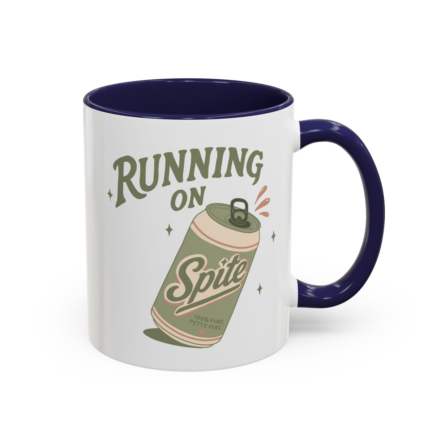 'Running on Spite' -  Retro Soda Can Accent Mug (11/15oz)
