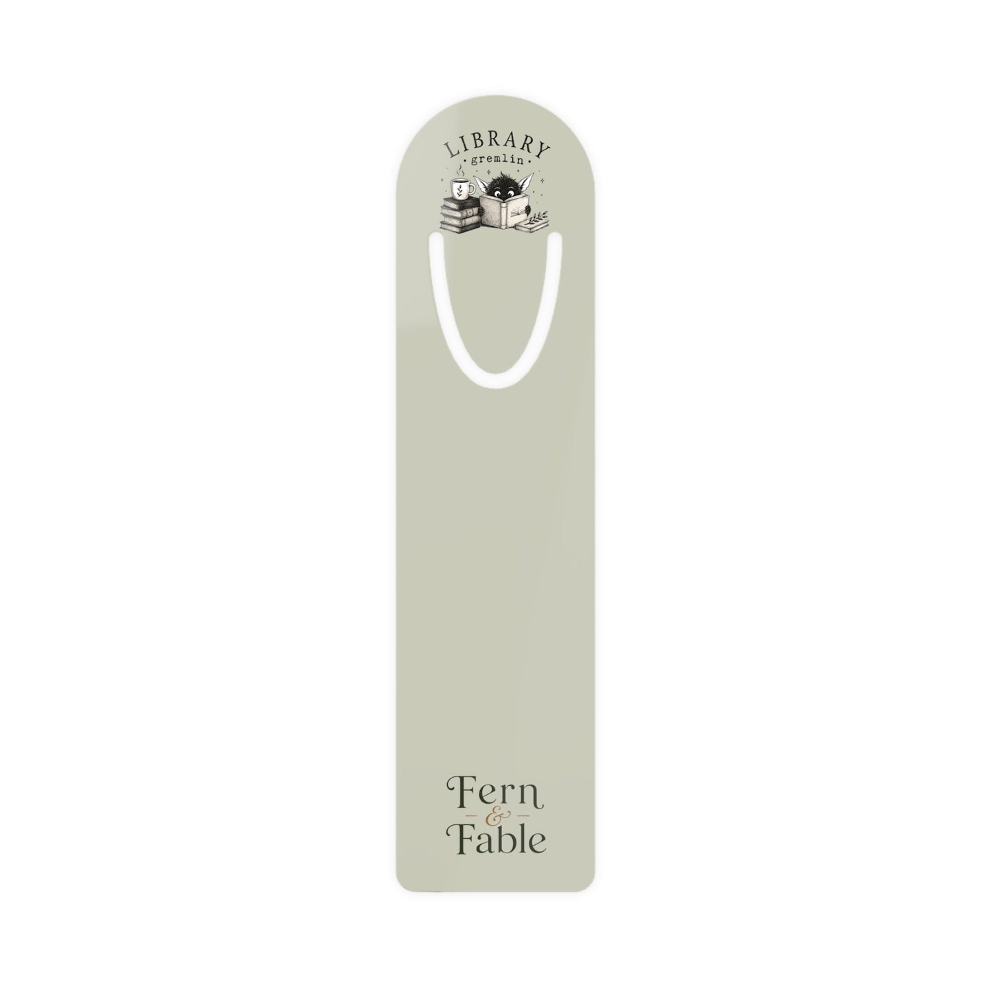 'Library Gremlin' Metal Bookmark