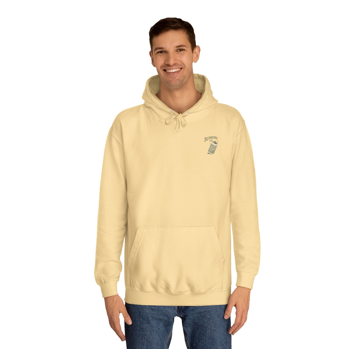 'Running on Spite' - Retro Soda Can Graphic College Hoodie