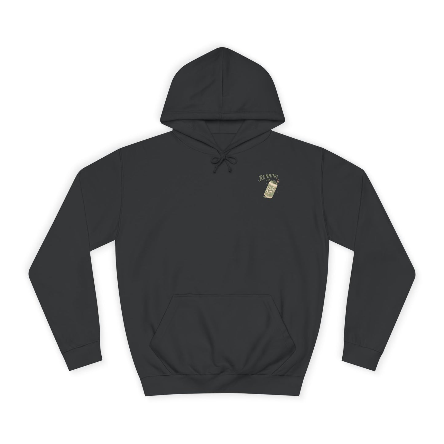 'Running on Spite' - Retro Soda Can Graphic College Hoodie