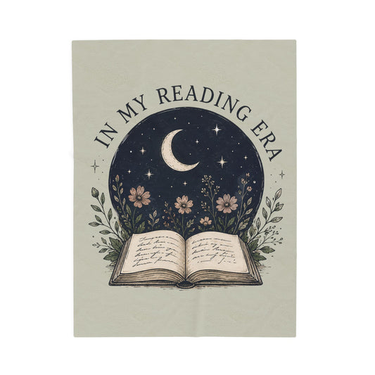 “In My Reading Era” Velveteen Plush Blanket Cosy Book Lover Throw