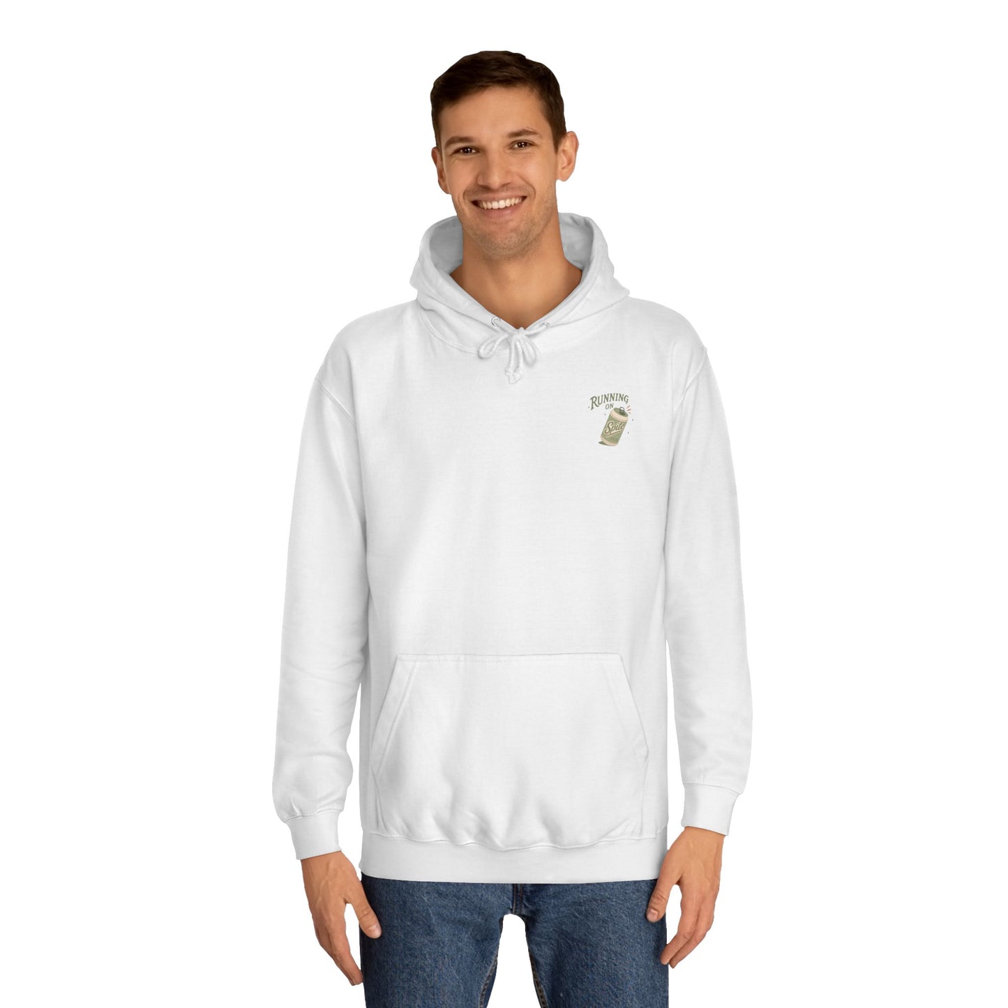 'Running on Spite' - Retro Soda Can Graphic College Hoodie