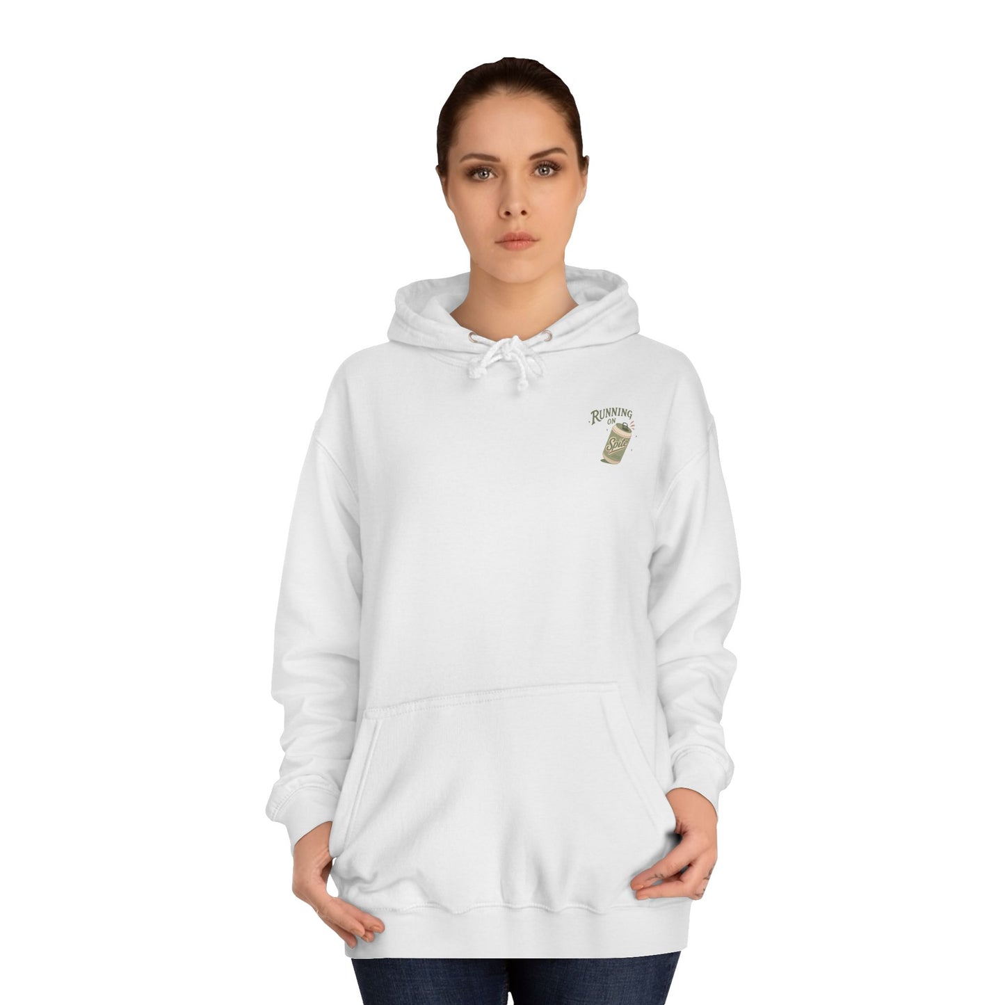 'Running on Spite' - Retro Soda Can Graphic College Hoodie