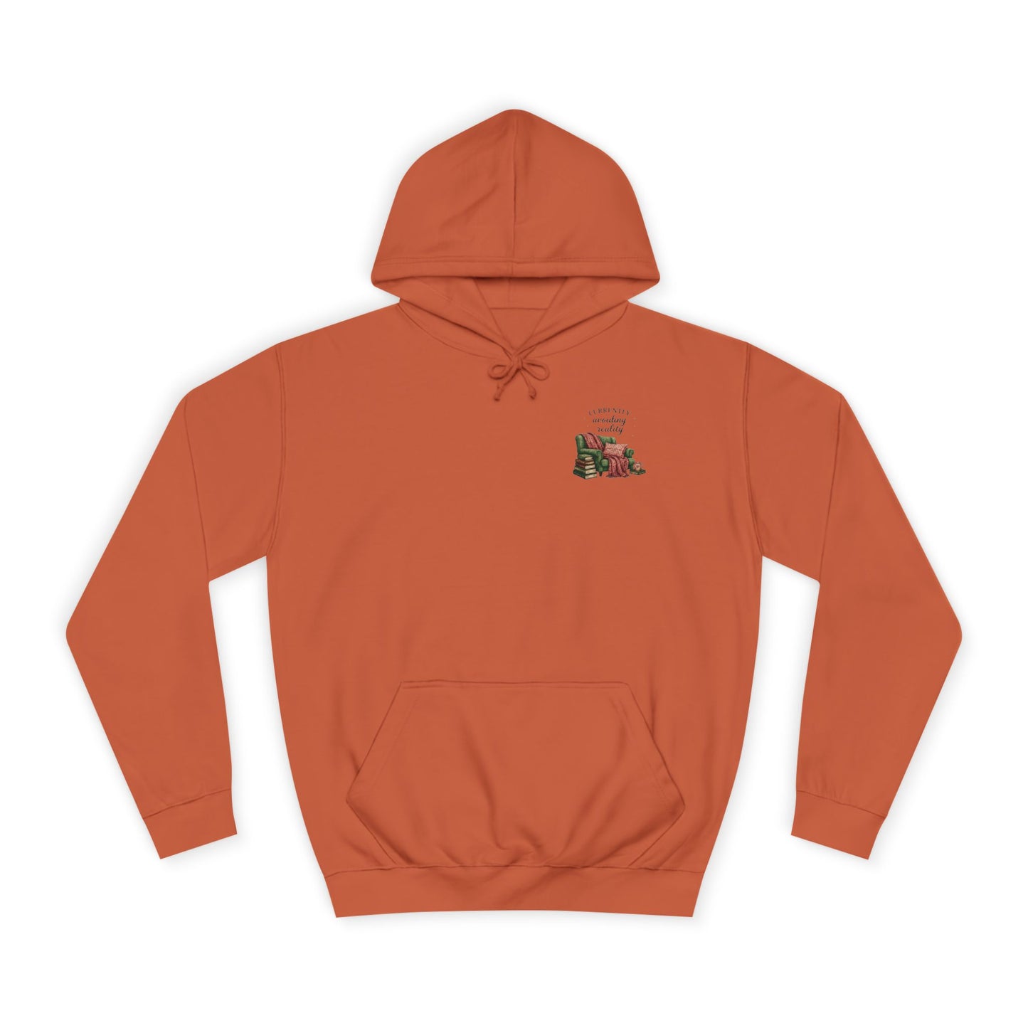Cosy Reading Hoodie -'Currently Avoiding Reality' Booklover Pullover