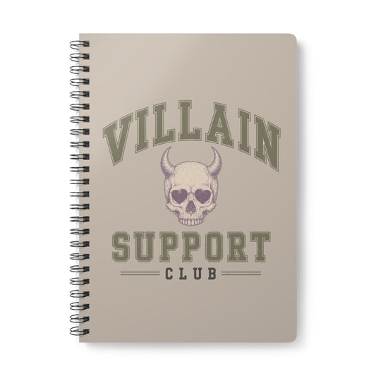 Villain Support Club A5 Spiral Notebook