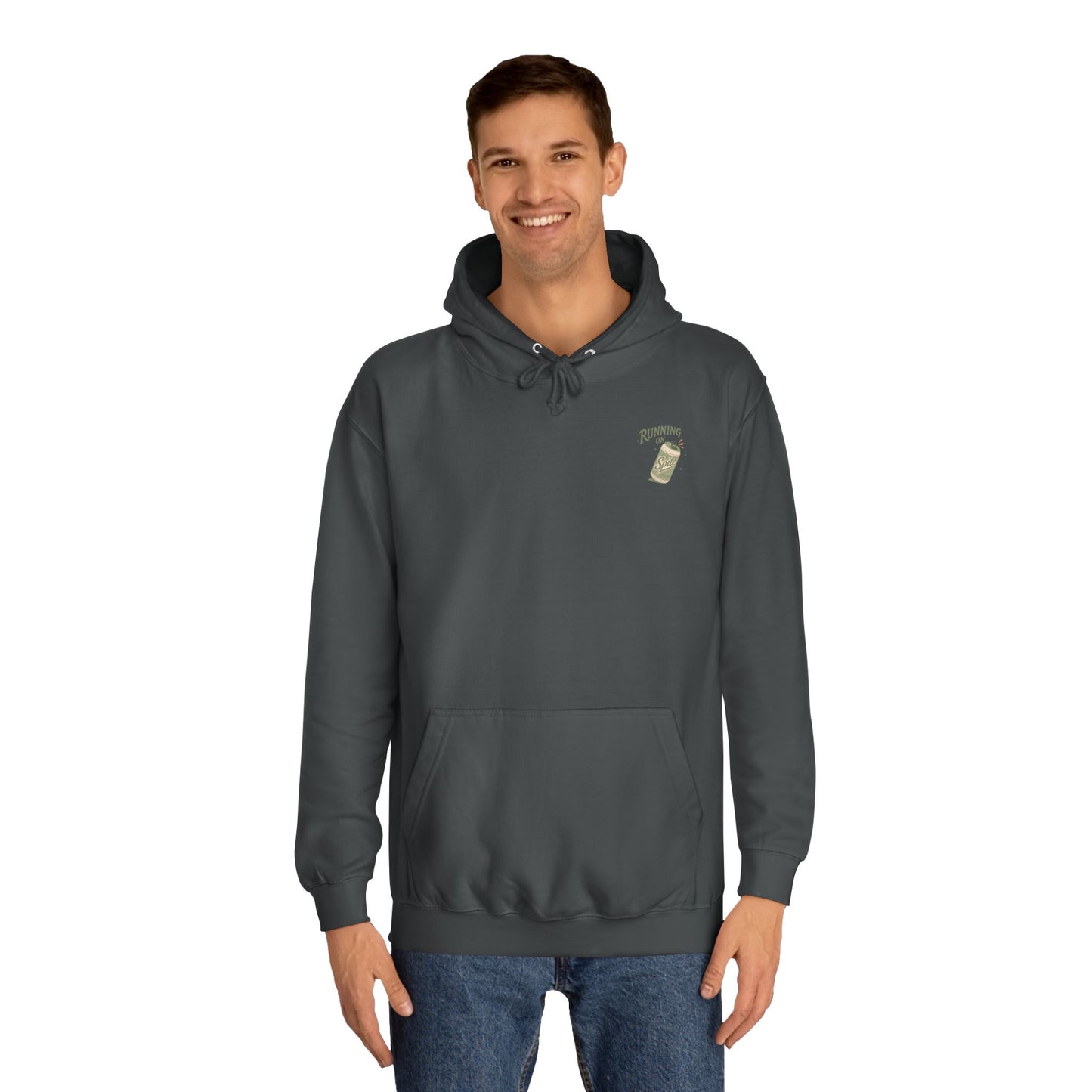 'Running on Spite' - Retro Soda Can Graphic College Hoodie