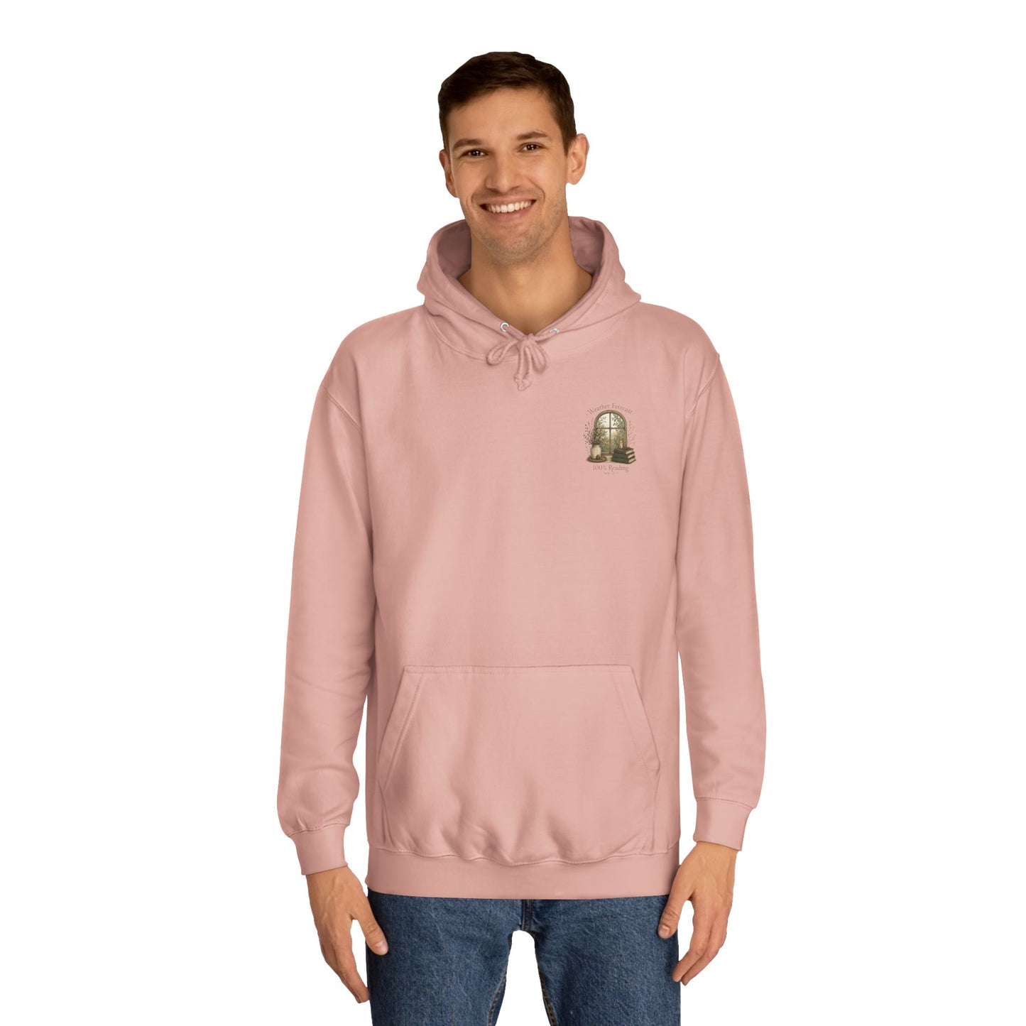 Cosy Window Nook Hoodie  Vintage Books & Tea Graphic