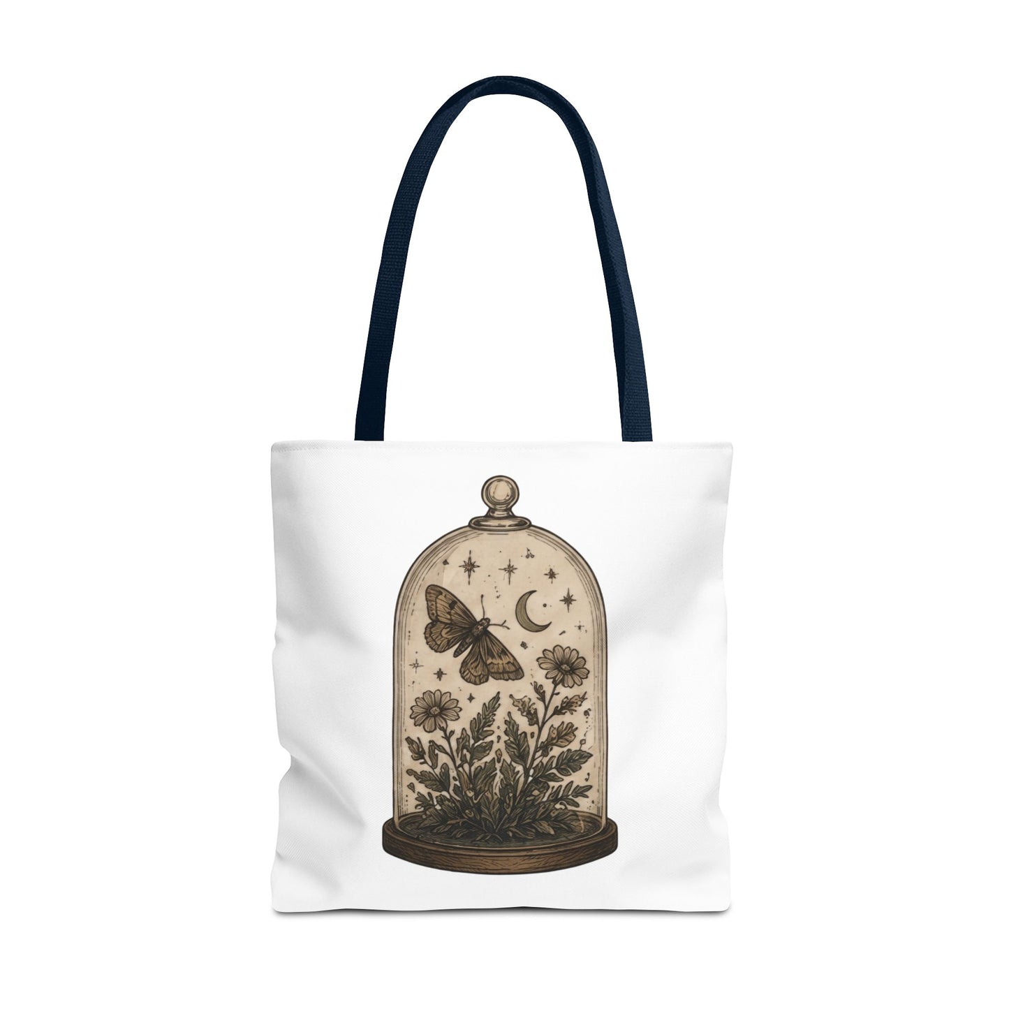 Botanical Dome Tote  Vintage Moth & Moon Floral Print Tote Bag