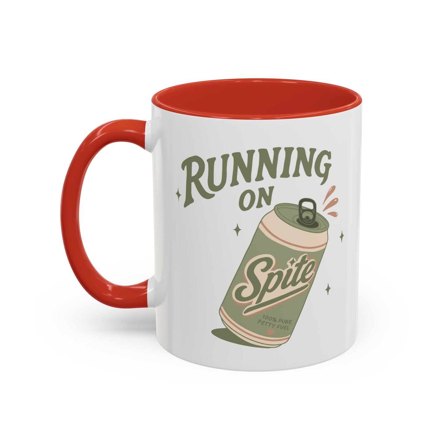 'Running on Spite' -  Retro Soda Can Accent Mug (11/15oz)