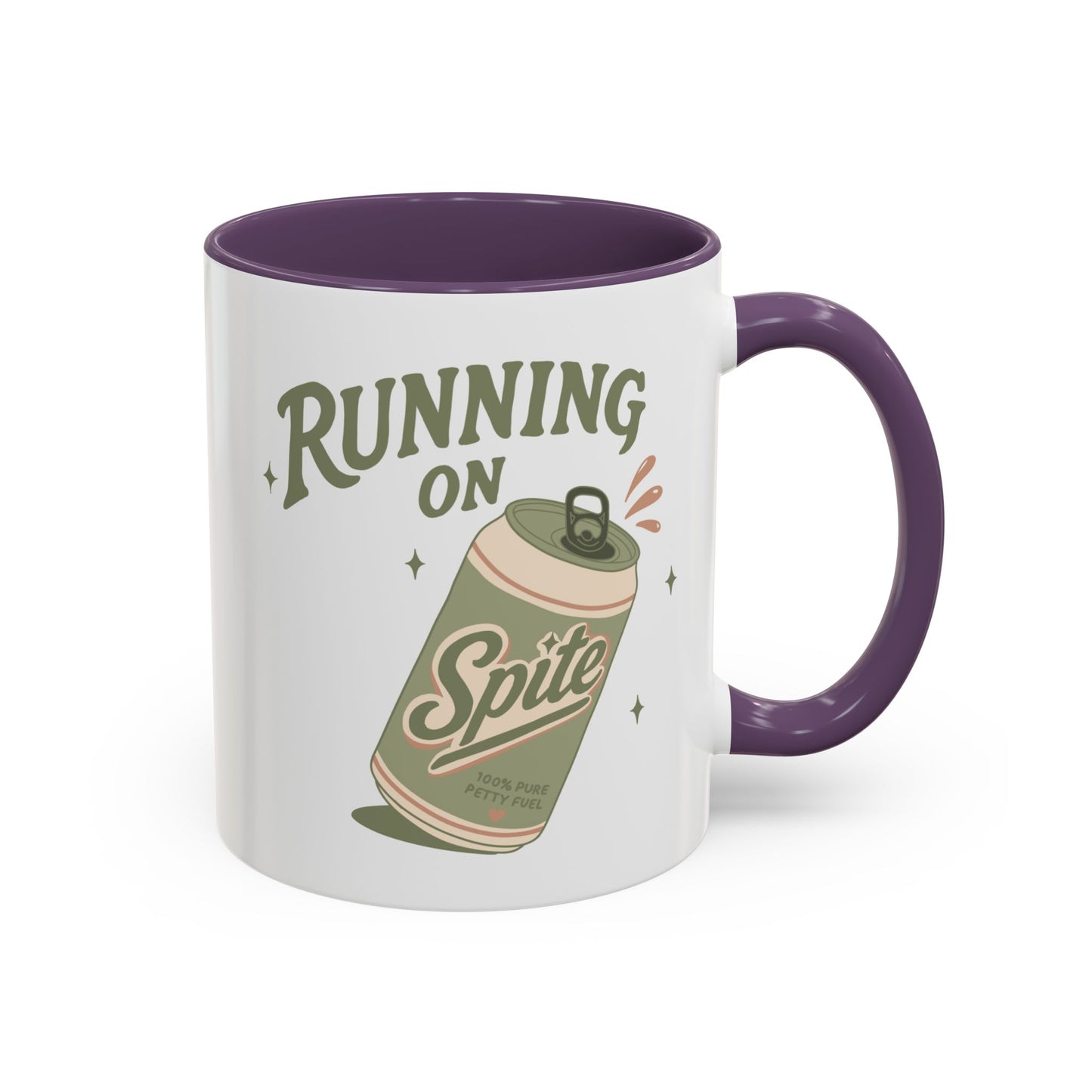 'Running on Spite' -  Retro Soda Can Accent Mug (11/15oz)