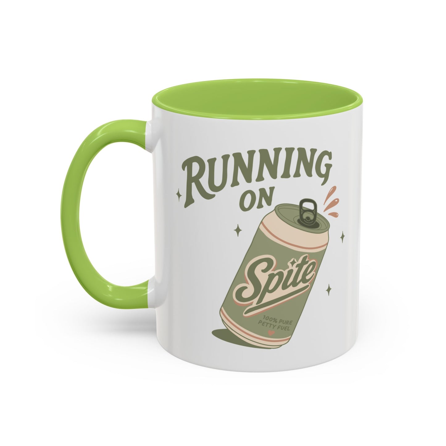 'Running on Spite' -  Retro Soda Can Accent Mug (11/15oz)