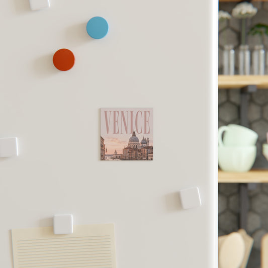 Venice Sunset Square Magnet