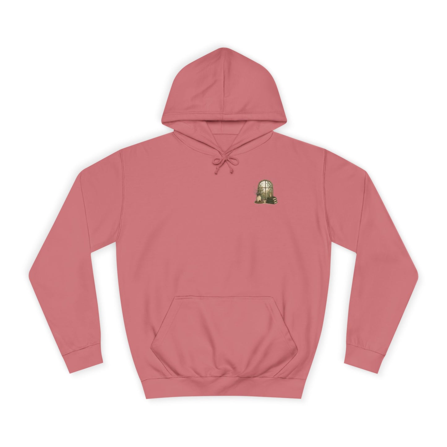 Cosy Window Nook Hoodie  Vintage Books & Tea Graphic
