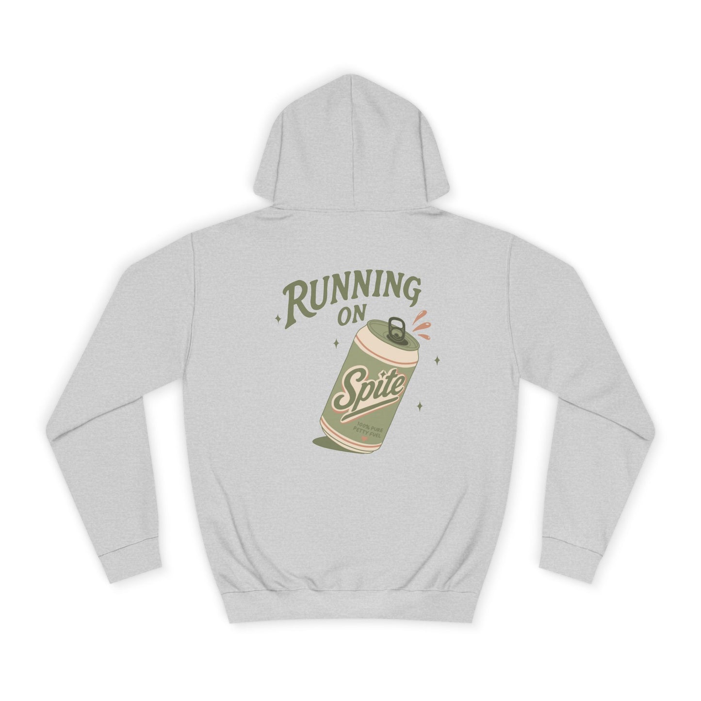'Running on Spite' - Retro Soda Can Graphic College Hoodie