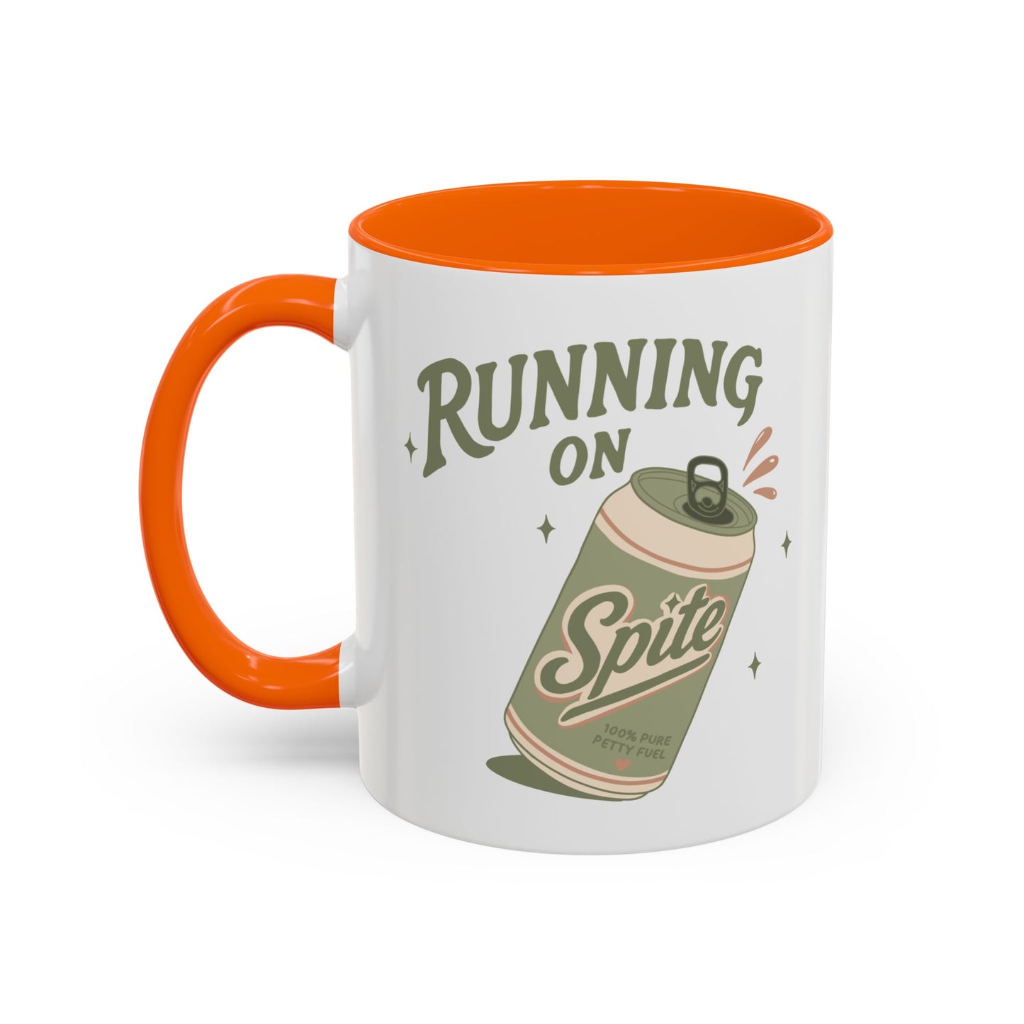 'Running on Spite' -  Retro Soda Can Accent Mug (11/15oz)