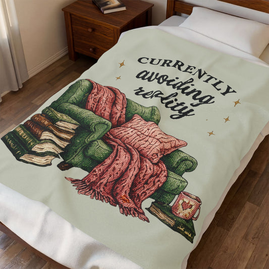 "Currently Avoiding Reality" Cosy Reading Throw