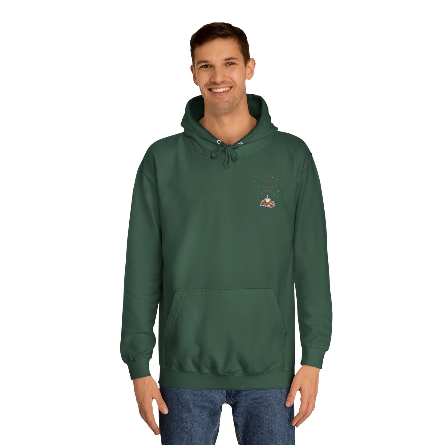 Cosy Campus Hoodie  'Main Character Energy'  Book Lover College Sweatshirt