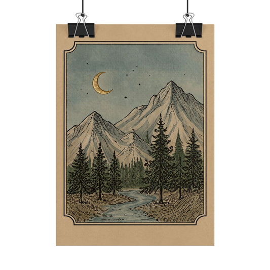 Mountain Moon Poster