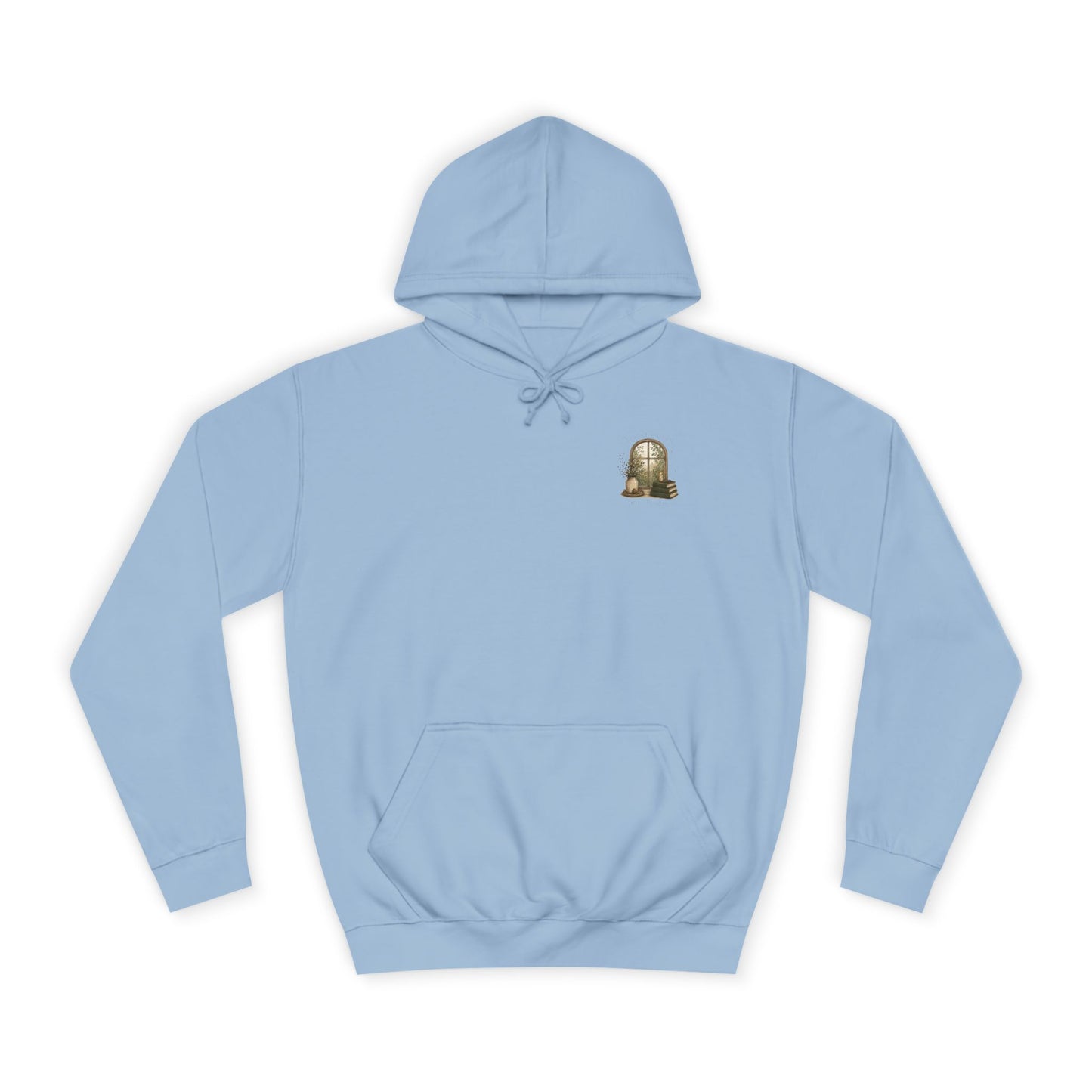 Cosy Window Nook Hoodie  Vintage Books & Tea Graphic