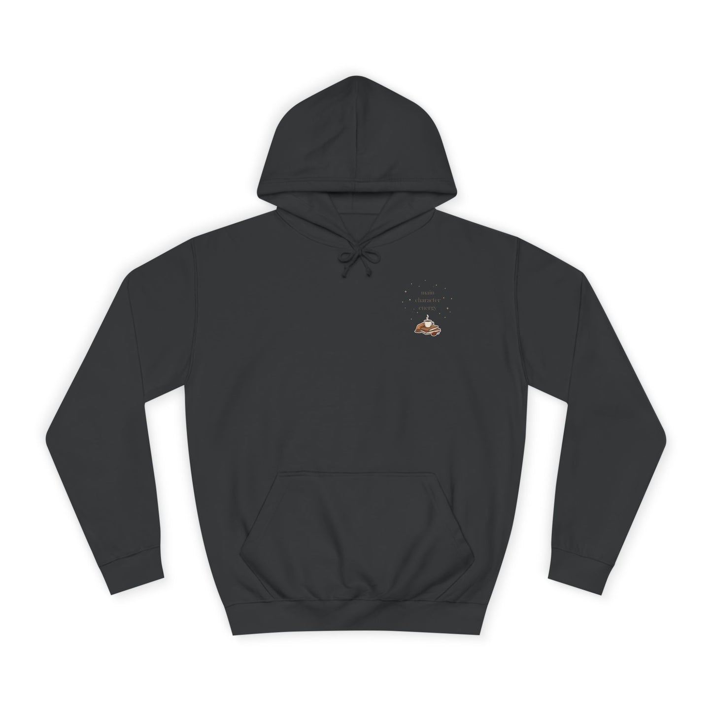 Cosy Campus Hoodie  'Main Character Energy'  Book Lover College Sweatshirt