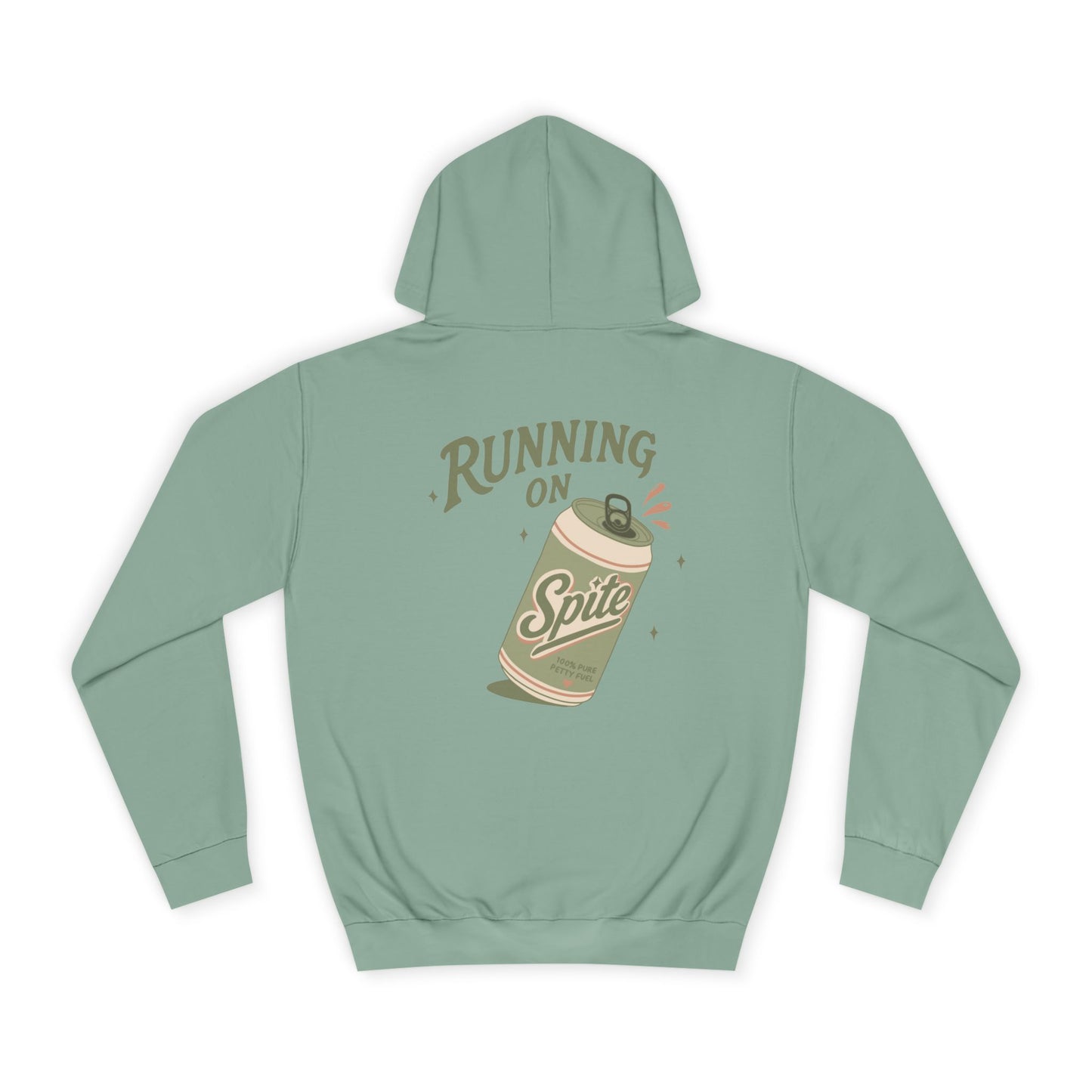 'Running on Spite' - Retro Soda Can Graphic College Hoodie