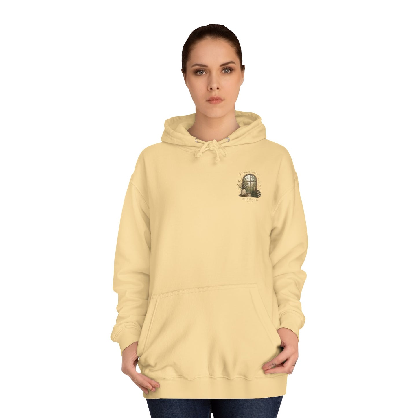 Cosy Window Nook Hoodie  Vintage Books & Tea Graphic