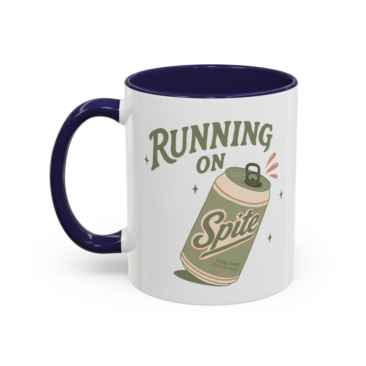 'Running on Spite' -  Retro Soda Can Accent Mug (11/15oz)