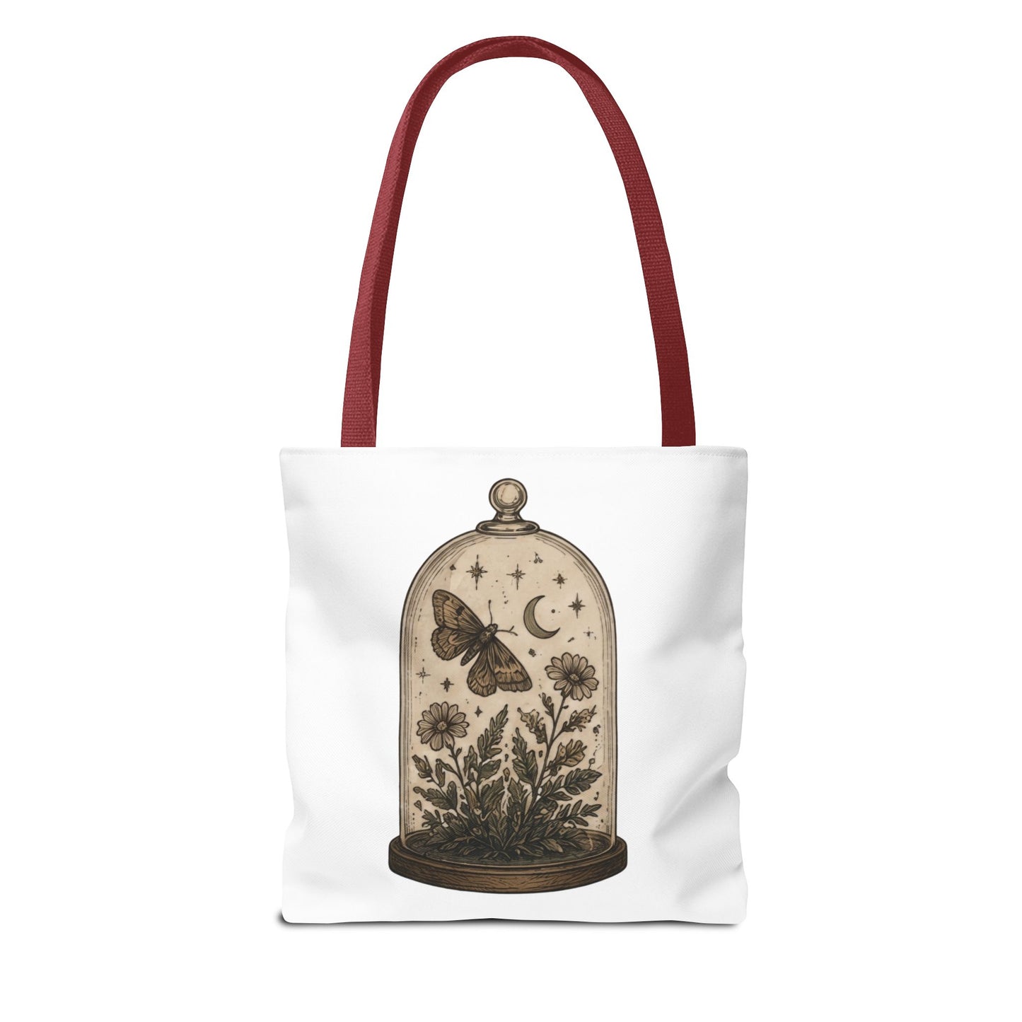 Botanical Dome Tote  Vintage Moth & Moon Floral Print Tote Bag