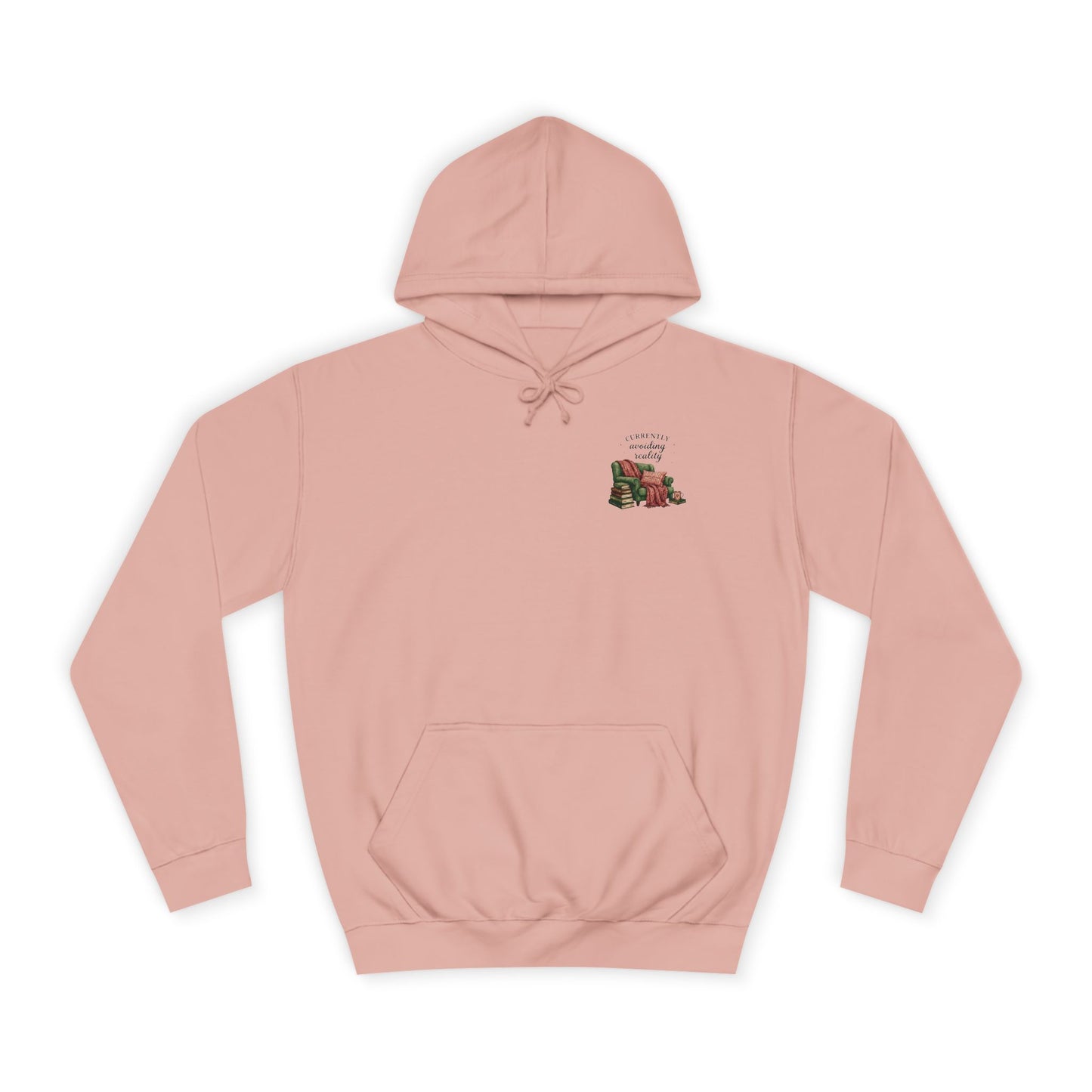 Cosy Reading Hoodie -'Currently Avoiding Reality' Booklover Pullover