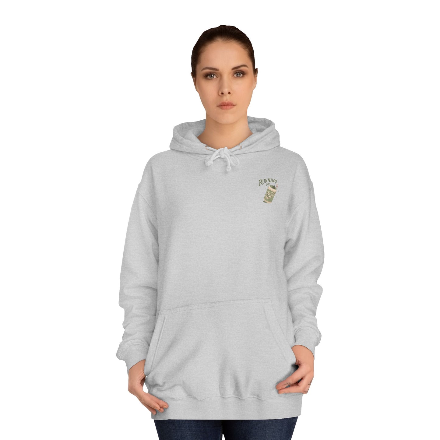 'Running on Spite' - Retro Soda Can Graphic College Hoodie