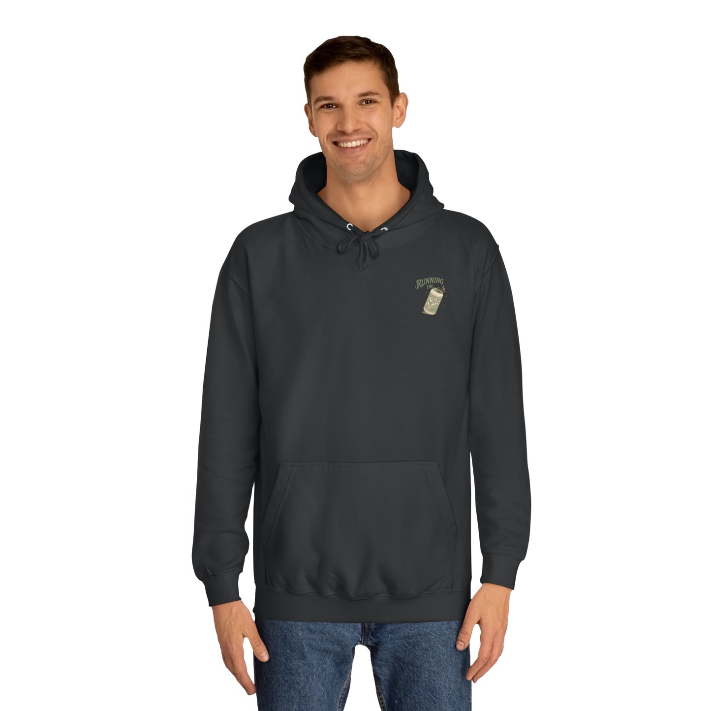 'Running on Spite' - Retro Soda Can Graphic College Hoodie