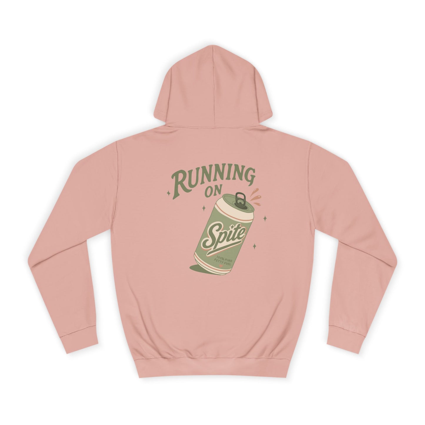 'Running on Spite' - Retro Soda Can Graphic College Hoodie