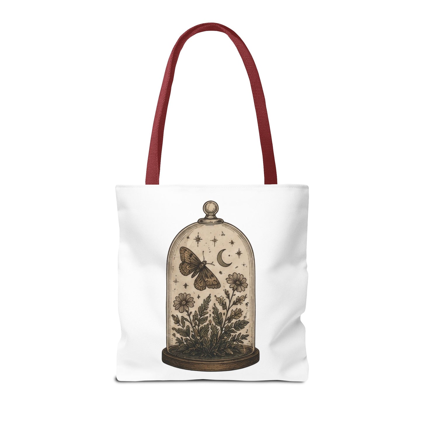 Botanical Dome Tote  Vintage Moth & Moon Floral Print Tote Bag