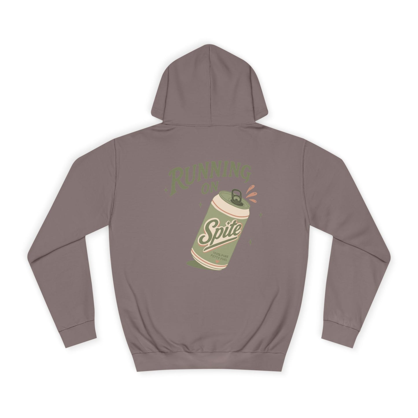 'Running on Spite' - Retro Soda Can Graphic College Hoodie