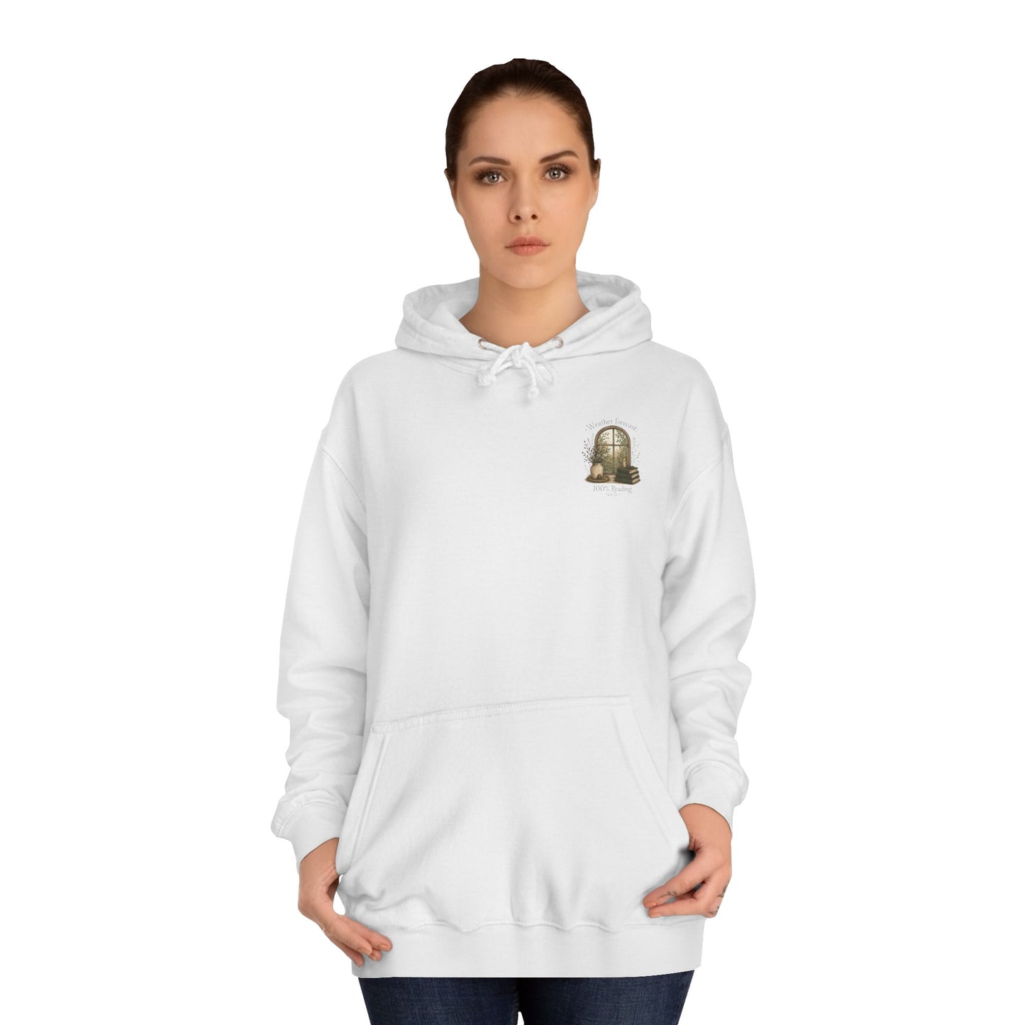 Cosy Window Nook Hoodie  Vintage Books & Tea Graphic