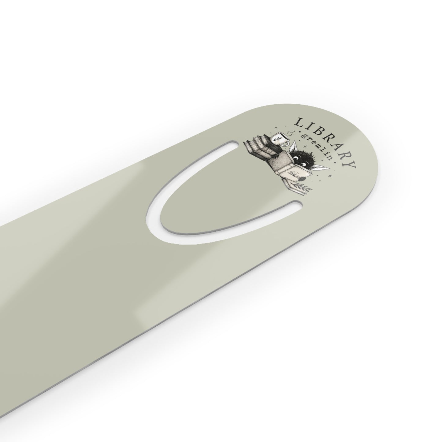 'Library Gremlin' Metal Bookmark