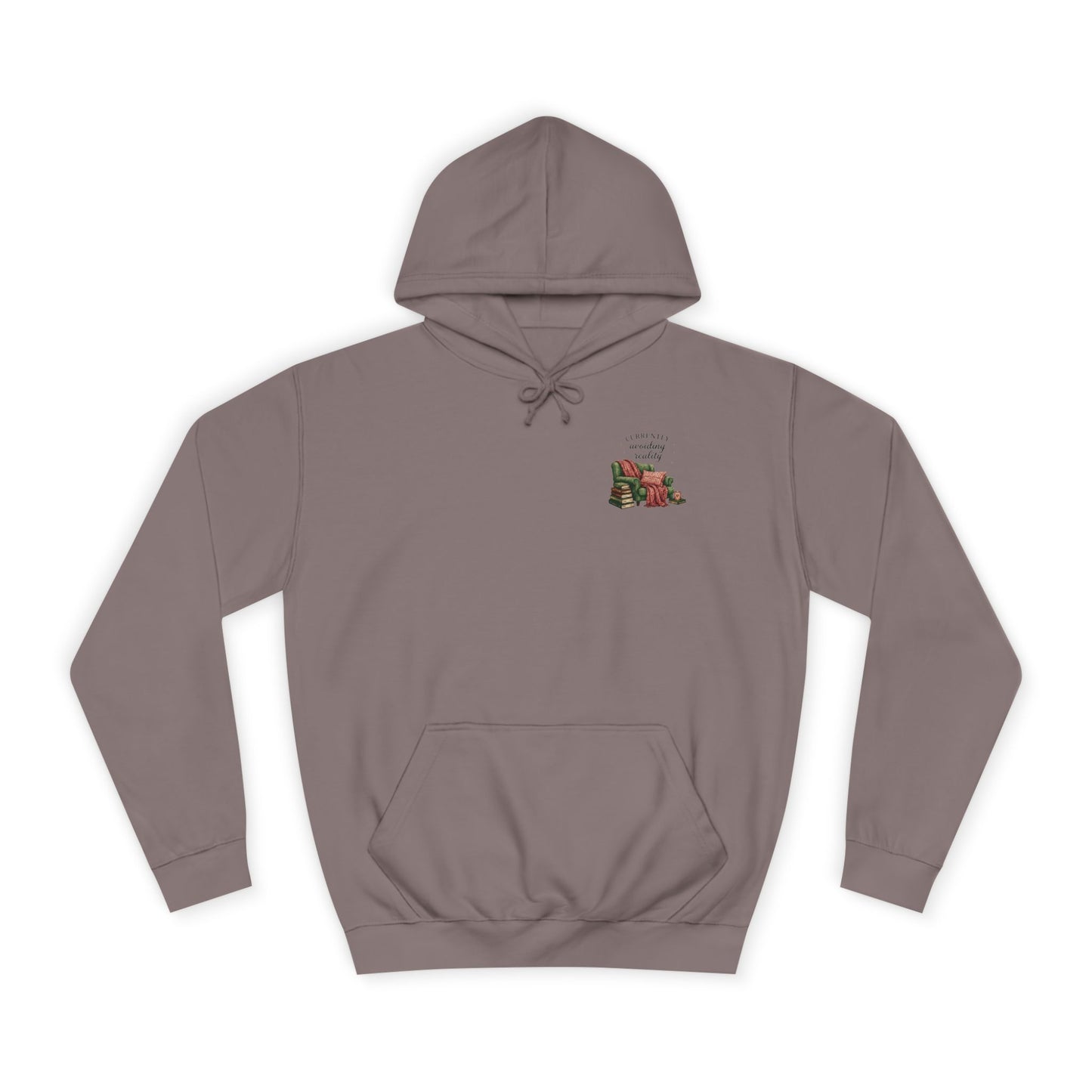 Cosy Reading Hoodie -'Currently Avoiding Reality' Booklover Pullover