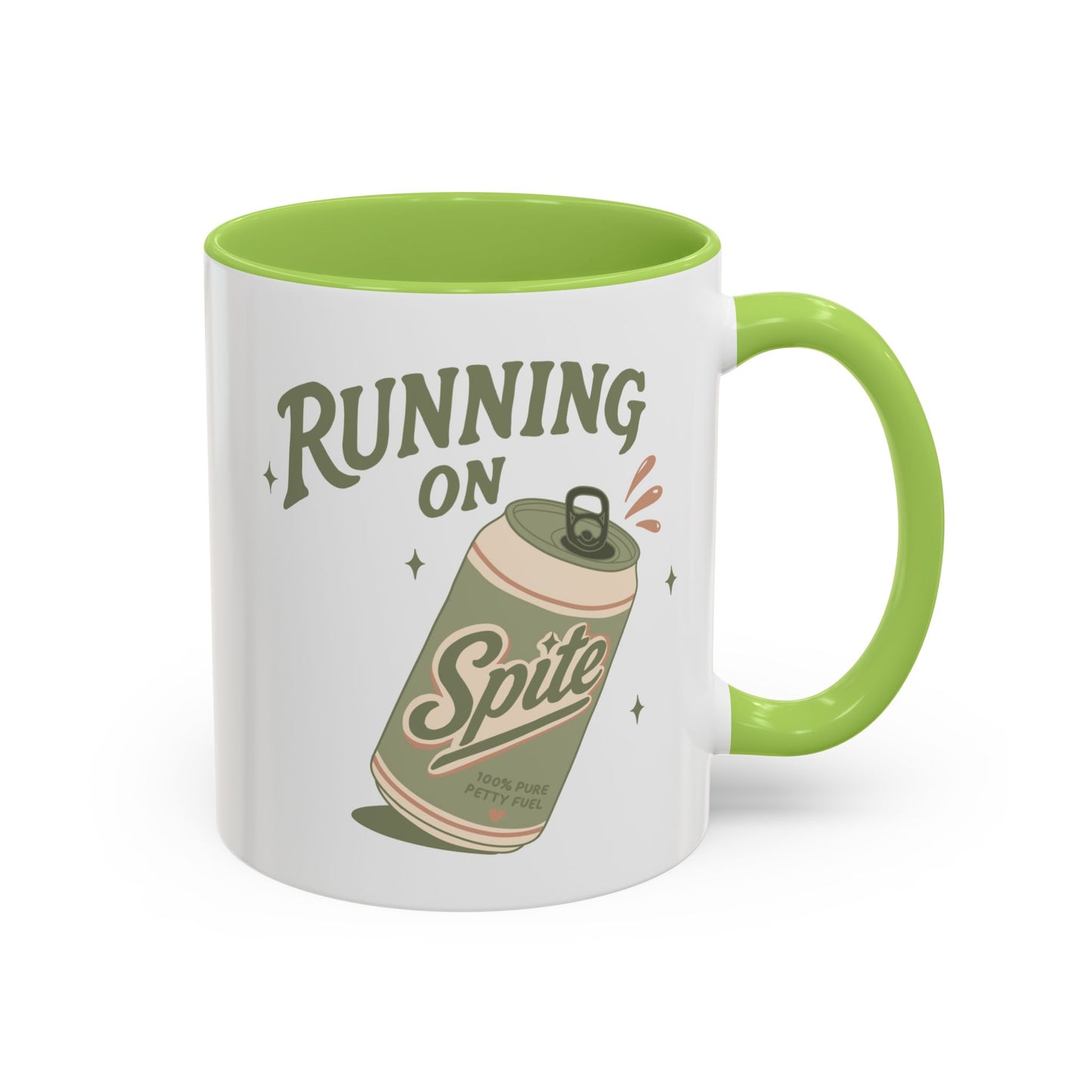 'Running on Spite' -  Retro Soda Can Accent Mug (11/15oz)