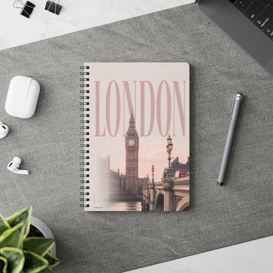 London A5 Wirobound Notebook