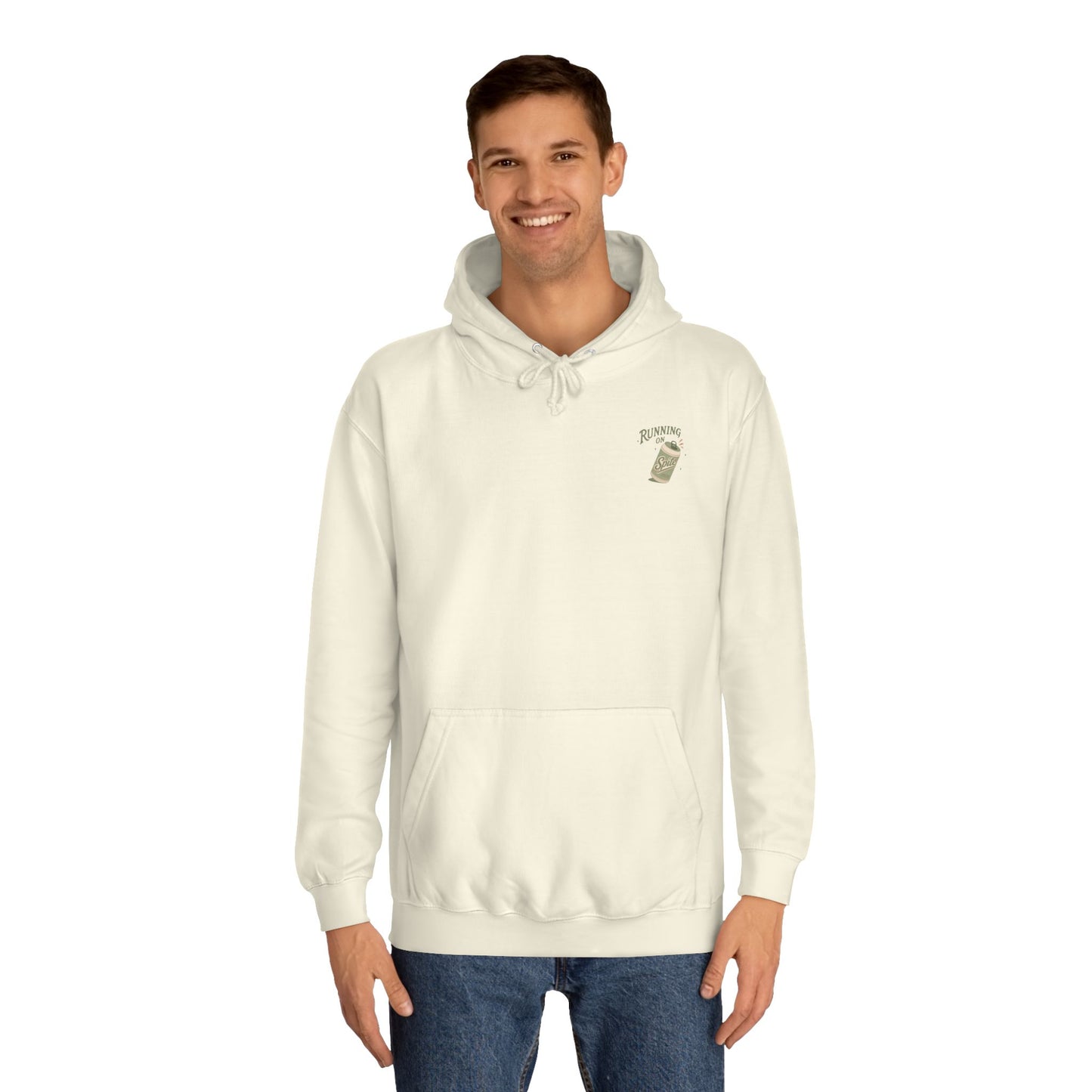 'Running on Spite' - Retro Soda Can Graphic College Hoodie