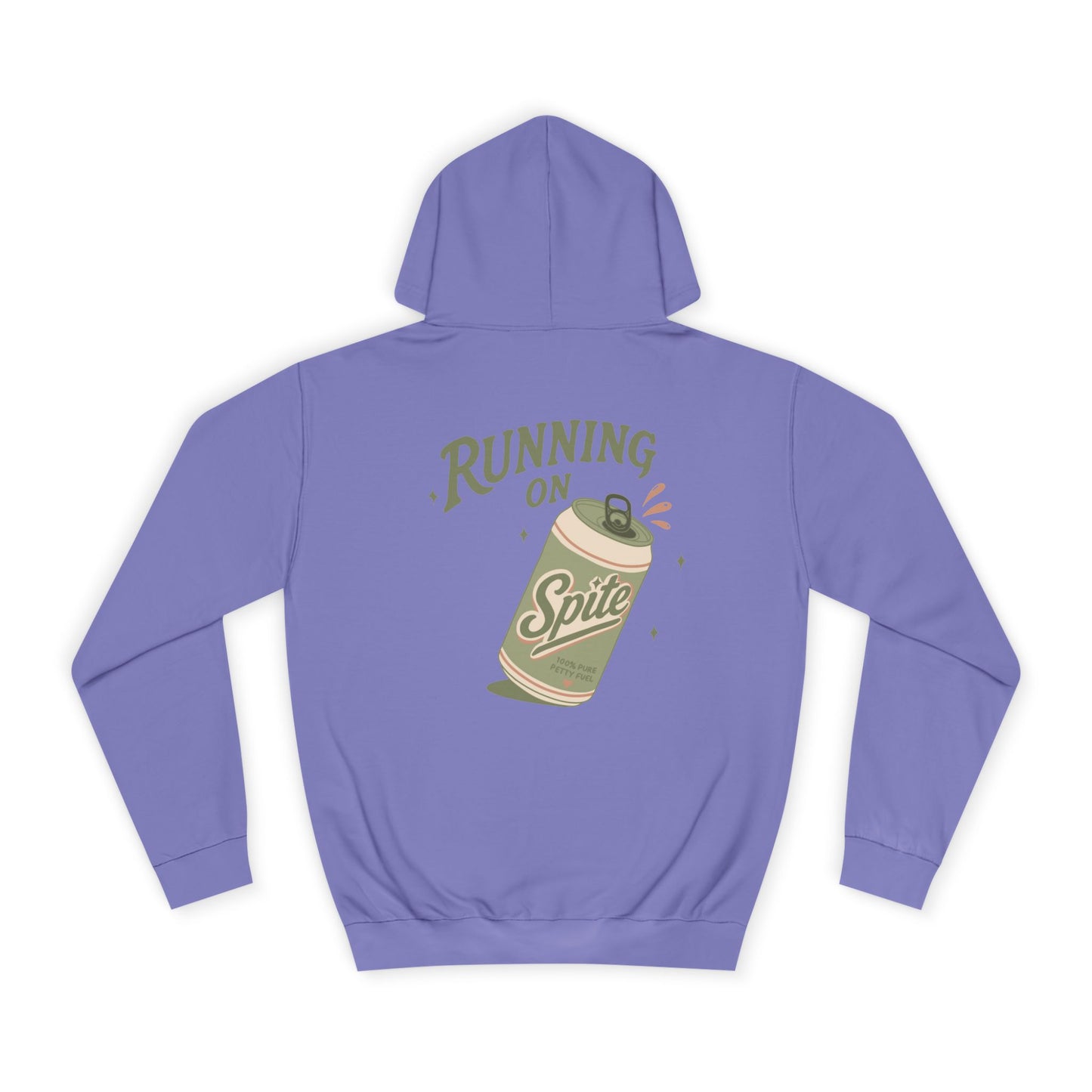 'Running on Spite' - Retro Soda Can Graphic College Hoodie