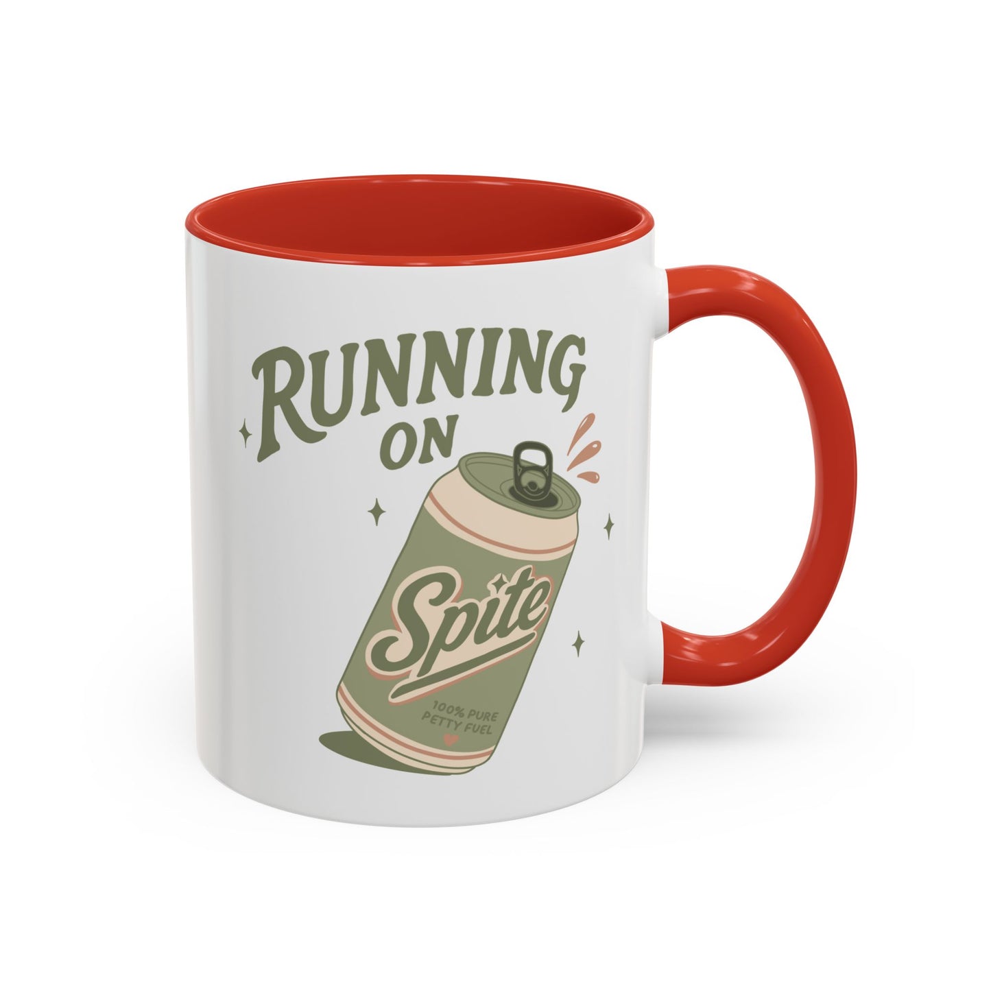 'Running on Spite' -  Retro Soda Can Accent Mug (11/15oz)