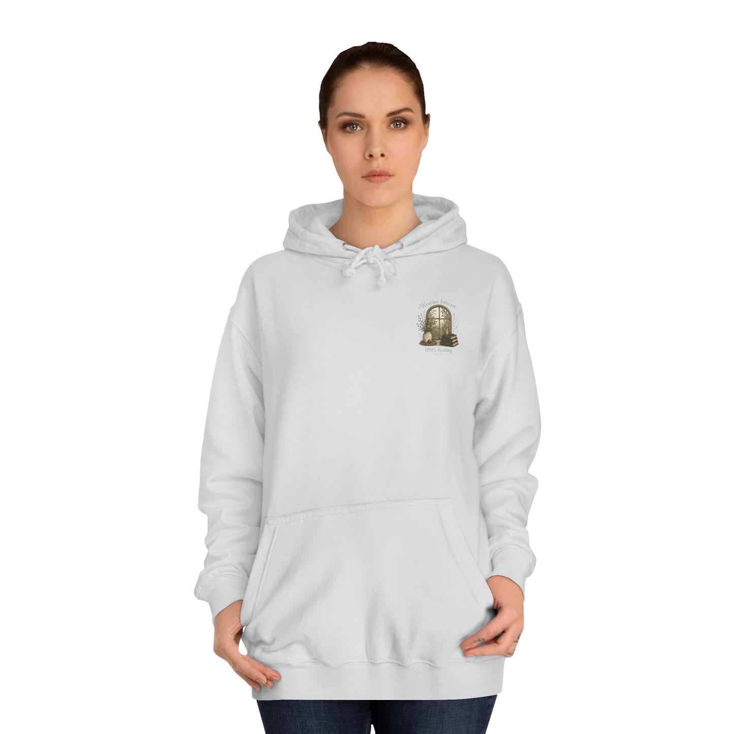 Cosy Window Nook Hoodie  Vintage Books & Tea Graphic