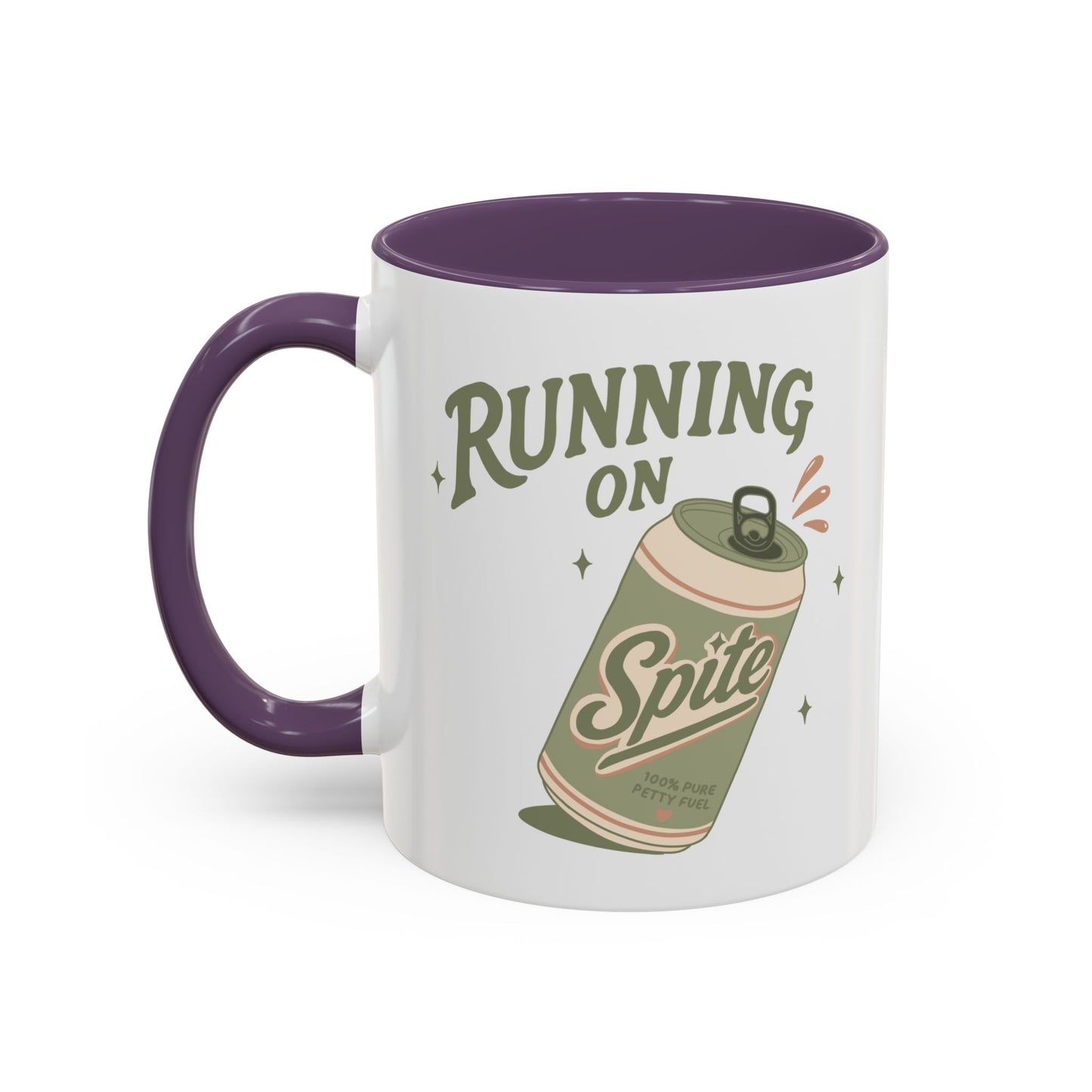 'Running on Spite' -  Retro Soda Can Accent Mug (11/15oz)