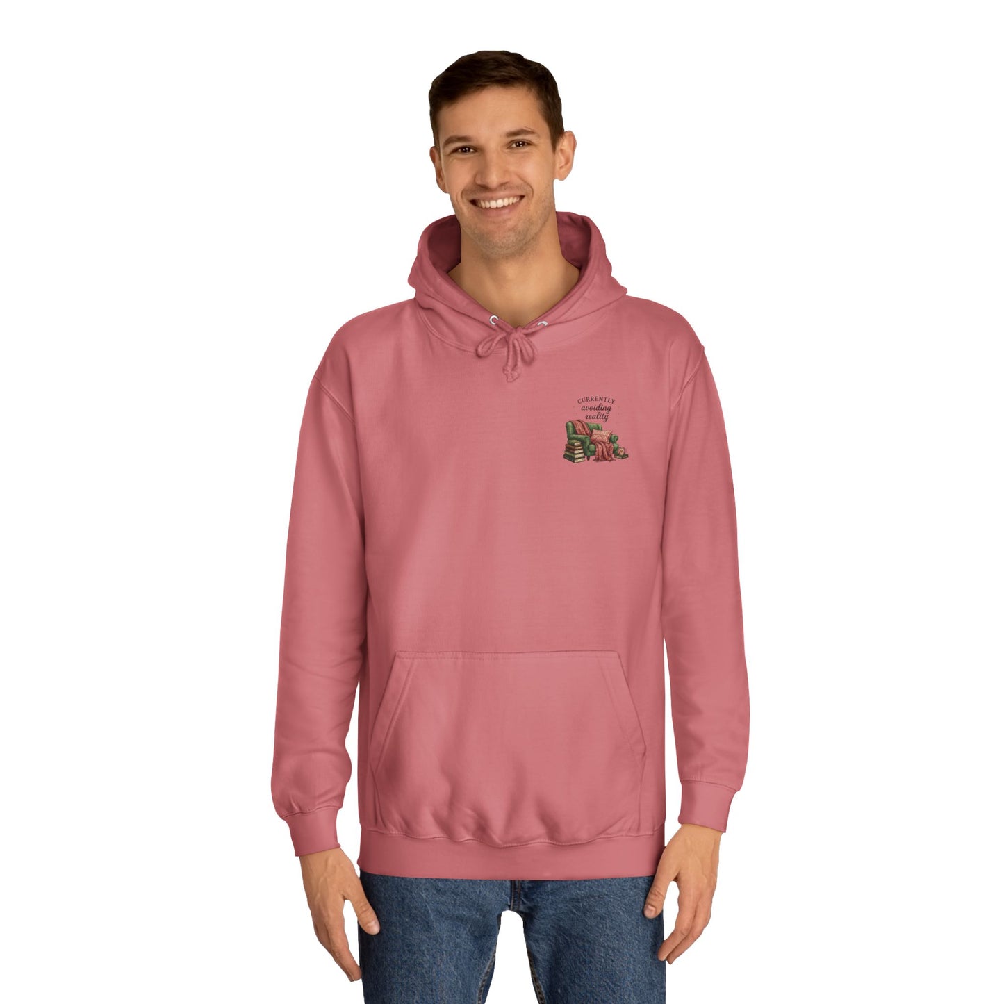 Cosy Reading Hoodie -'Currently Avoiding Reality' Booklover Pullover