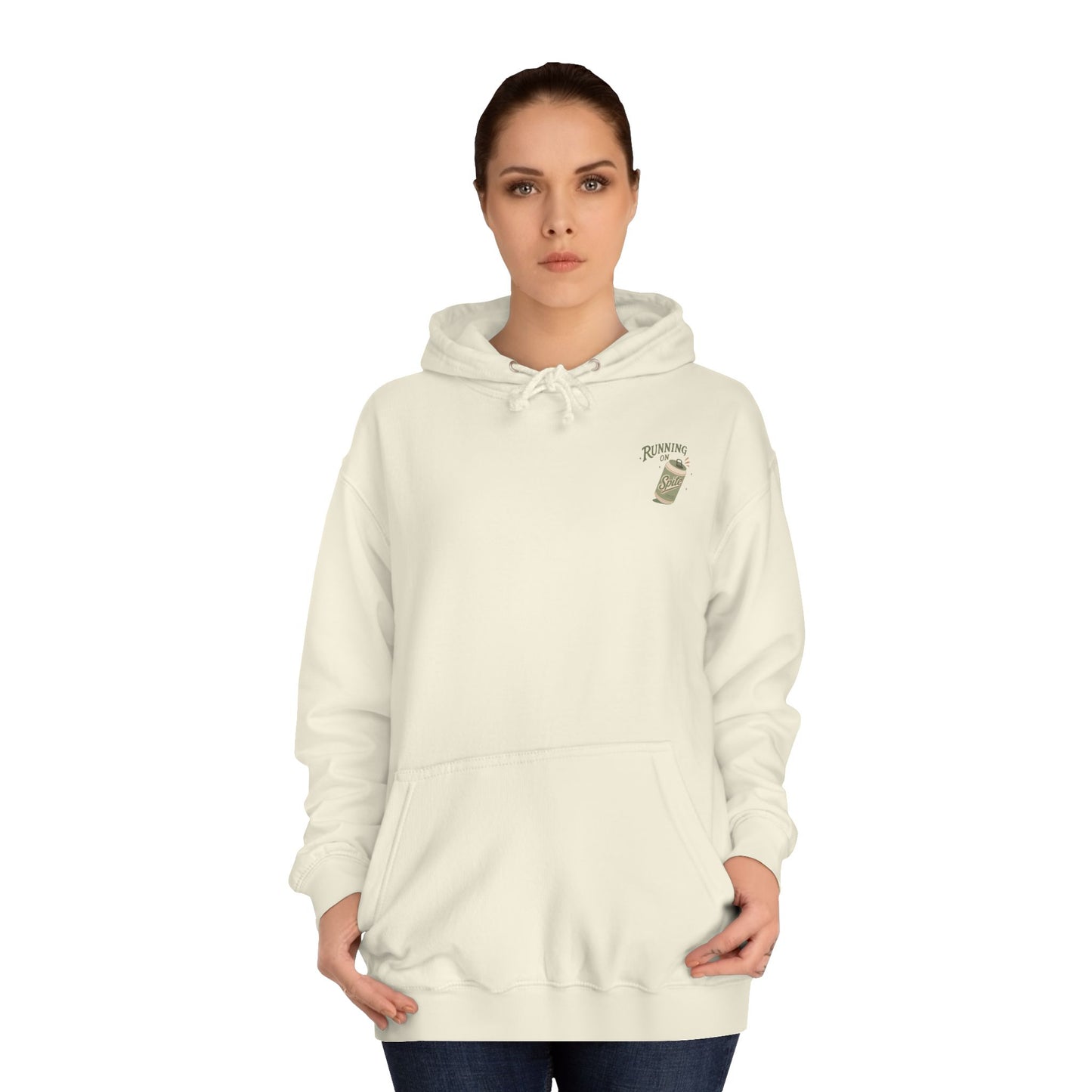 'Running on Spite' - Retro Soda Can Graphic College Hoodie
