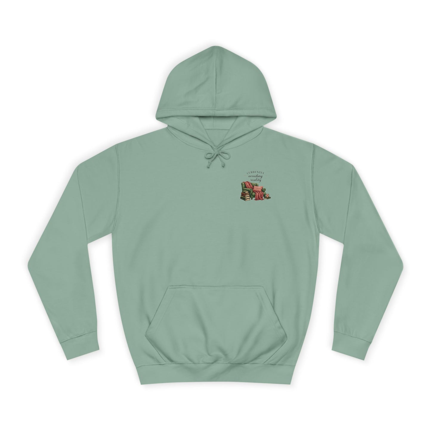 Cosy Reading Hoodie -'Currently Avoiding Reality' Booklover Pullover